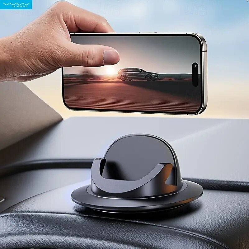 Car Phone Mount Dashboard Phone Mount Adapter 360 Rotating Car Phone Holder Suction Cup Silicone Car Dash Pad Anti-Slip Desktop iPhone Phone Stand2