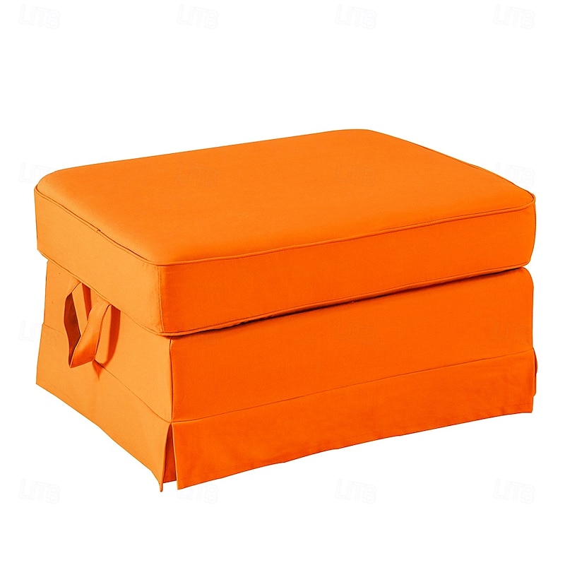 EKTORP Shoe Bench Cover, Solid Color Quilted 100% Cotton Slipcover, Durable Non-Slip Protector for Entryway or Home2