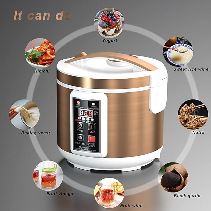 6 Liter Black Garlic Fermenter Automatic Garlic Fermenter Yogurt Machine With Temperature Control3