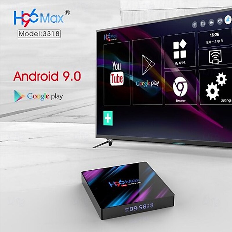 Android 9.0 H96 Max Bluetooth 4.0 4K RK3318 2GB 16GB3