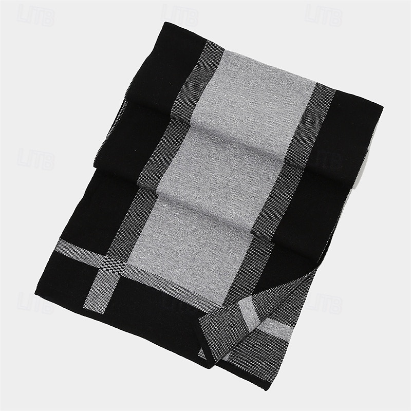 Men's Beanie Hat Winter Hats Beanies Hat & Gloves Set Winter Beanie khaki Light Grey Acrylic Fibers 3-Piece Knitted Cozy Daily Wear Going out Color Block Warm4