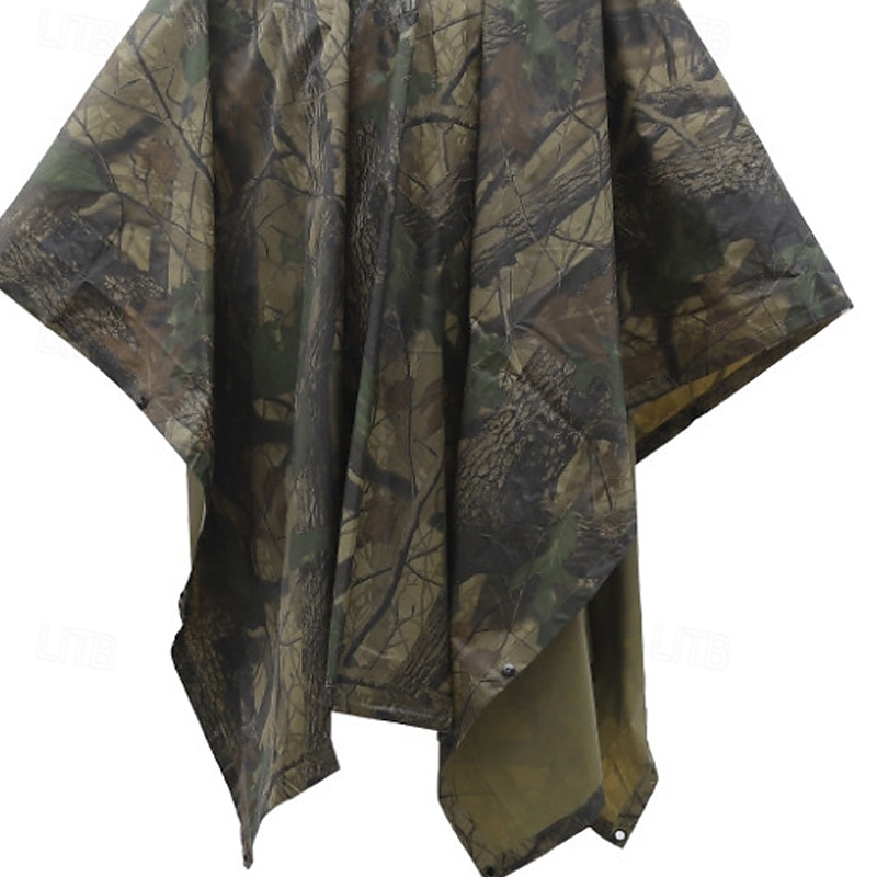 Women's Cloak / Capes Waterproof Windproof Pocket Irregular Hem Casual Camo Outdoor Vacation Street Daily Wear Long Hooded Loose Fit Long Sleeve Outerwear Camouflage Fall Winter3