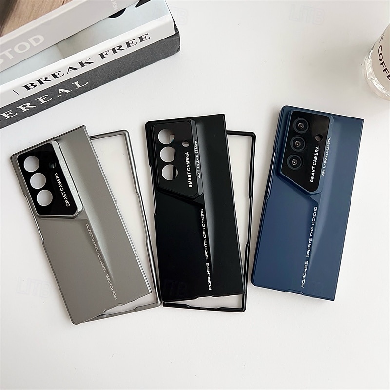 Phone Case For Samsung Galaxy Z Fold 7 Z Fold 6 Z Fold 5 Z Fold 4 Back Cover with Screen Protector Full Body Protective Camera Lens Protector Retro Armor PC
