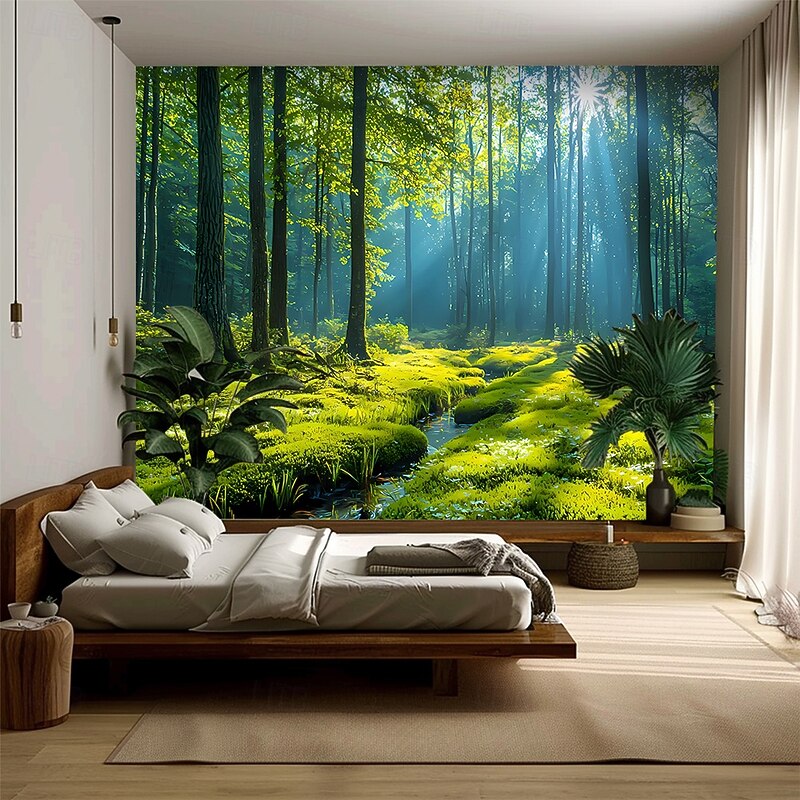 Tapestry Blanket Wall Hangings Forest Tropical 3D Bedroom Living Room Dorm Home Decor4