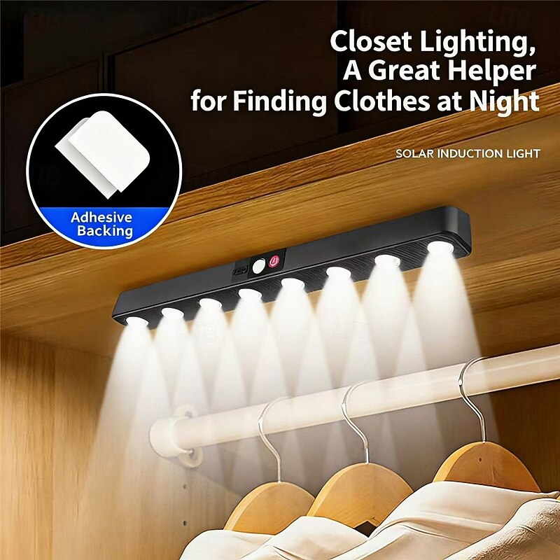 6 Leds 8Leds Solar Courtyard Strip Wall Light Outdoor Garden Intelligent Sensing Wall Washing Light With Home Sign Atmosphere Light  1PC3