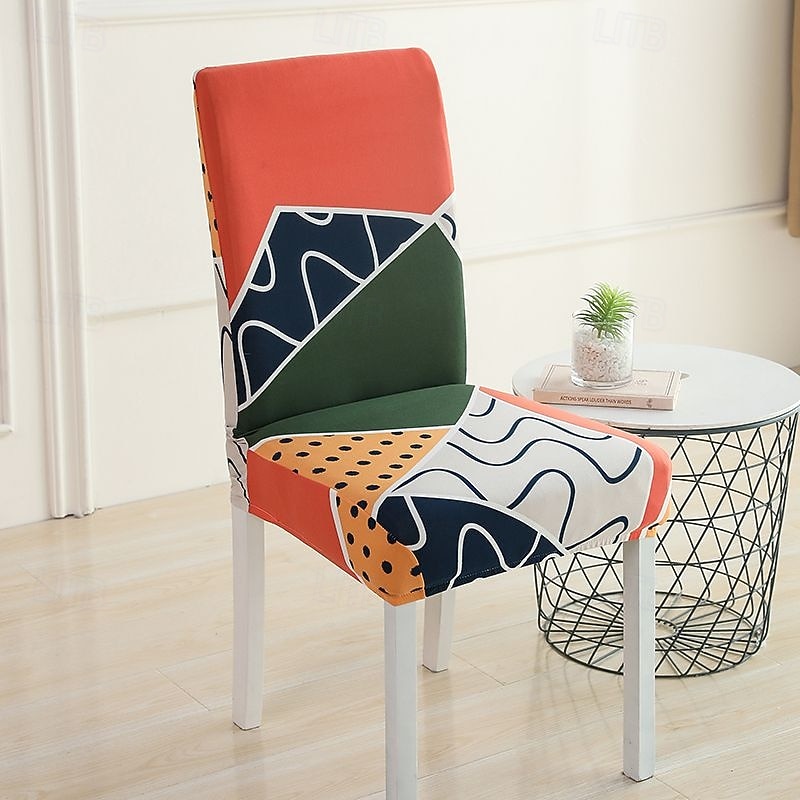 Stretch Dining Chair Cover, Pet-Friendly Removable Washable Seat Slipcover, Durable Chair Protector for Hotel, Dining Room, Banquet, Wedding Party