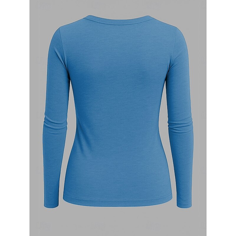 Women's T Shirt Graphic Letter Vintage Fashion Stylish Long Sleeve Crew Neck Regular Tops Daily Weekend Print Black Pink Blue Green Spring Fall2