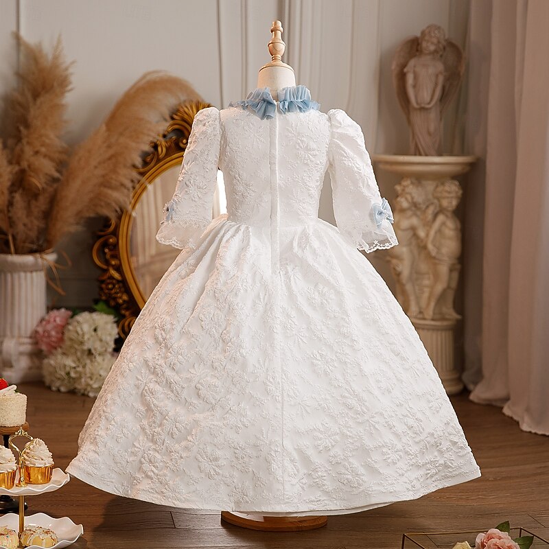 Rococo Baroque Victorian Maxi Party Costume Accessories Bell Sleeve Princess Bow Retro Ball Gown Point Fancy Dress Girls' Royal Christmas Halloween Carnival Masquerade Prom Wedding Party Kid's Child's4