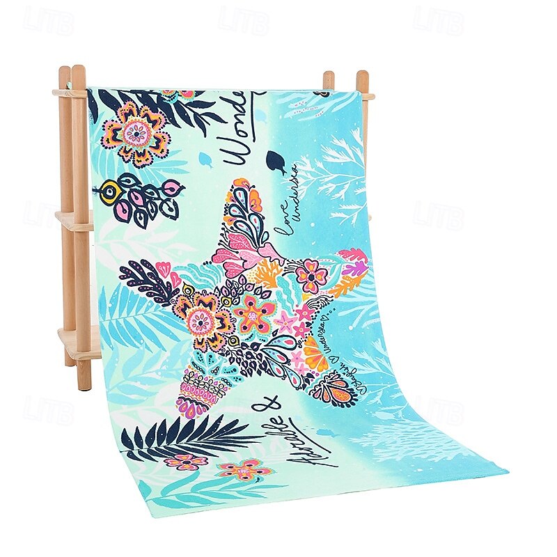 Microfiber Beach Towel, Absorbent Sports Towel, Quick-Dry Swimming Bath Towel, Adult Size with Reactive Print2