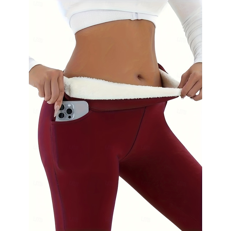 Women's Tights Leggings Anti Chafing Shorts Vacation Vintage Ethnic Style Full Length High Waist Solid Color High Cut Thermal Warm Comfort Stretchy Outdoor Vacation Street Black Red Blue Gray Summer4