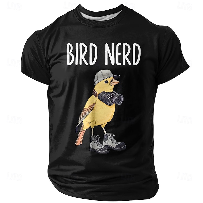 Men's Bird Funny Slang T Shirt Short Sleeve T shirt 3D Print Crew Neck Shirt Fashion Daily Street Daily Black Red Blue Summer Spring Clothing Apparel S M L XL XXL XXXL4