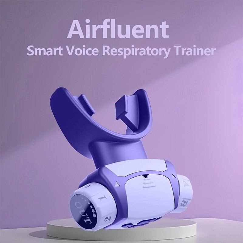 Intelligent Voice Resistance Breathing Trainer Built-In Voice Coach Function Improve Lung Function Assist Abdominal Breathing