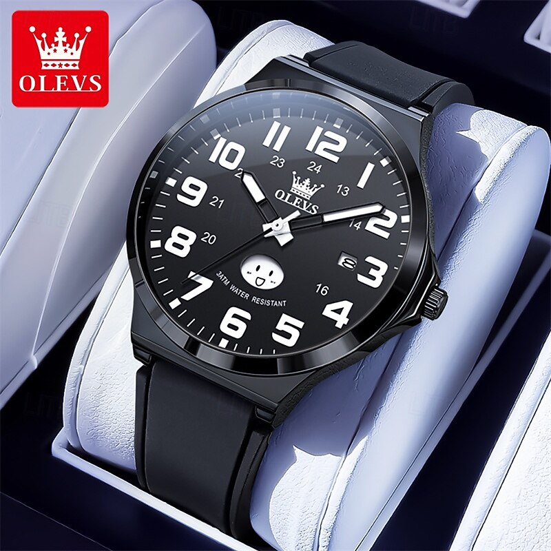 The New Olevs Brand Men'S And Women'S Fashion Watches Luminous Calendar Student Quartz Watches Casual Waterproof Men'S And Women'S Trendy Sports Wristwatches