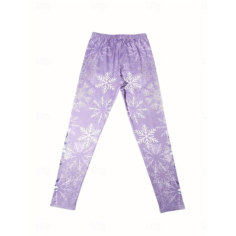 Women's Leggings Vacation Vintage Fashion Full Length High WaistPantsUgly Christmas Graphic Animal Snowman Printing Thermal Warm Soft Breathable Stretchy Formal Outdoor Vacation Violet Blue Summer2