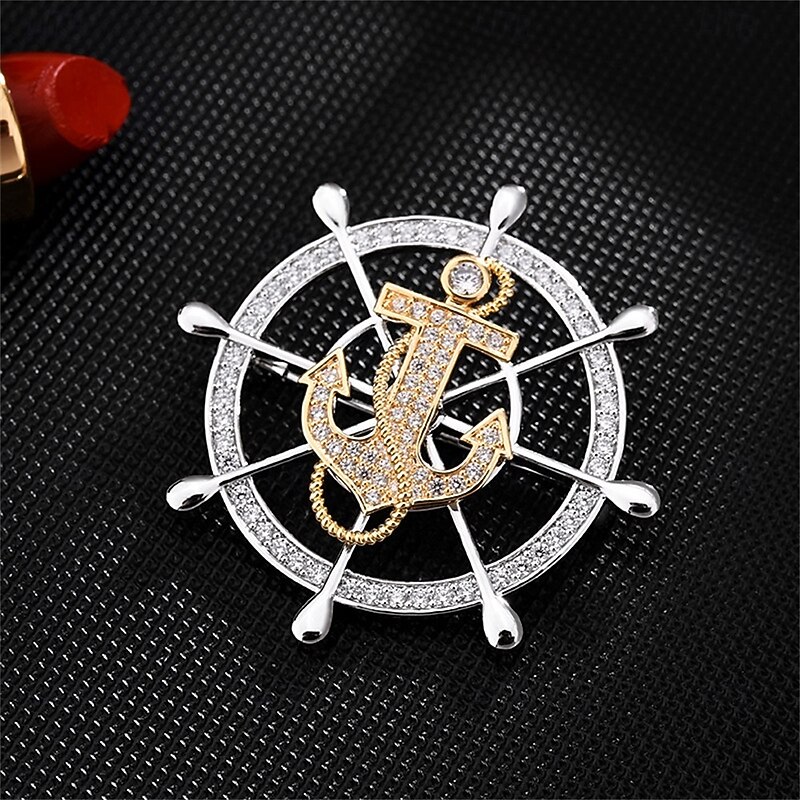 Brooches Classic Geometrical Creative Fashion Simple Brooch Jewelry Silver For Wedding Party Gift Engagement Prom Festival - Main Image