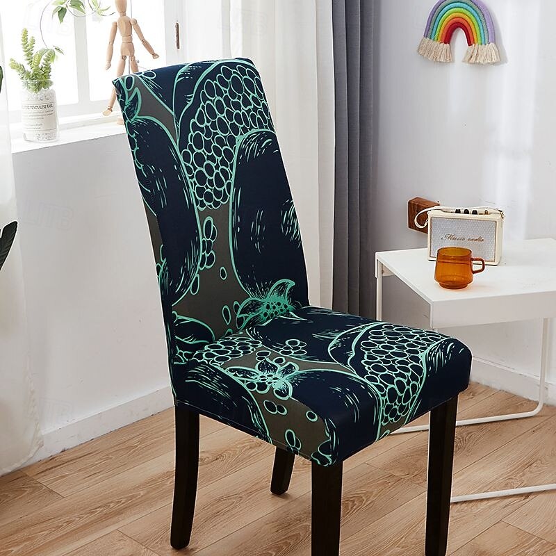 Stretch Dining Chair Cover, Pet-Friendly Removable Washable Short Seat Slipcover, Durable Chair Protector for Hotel, Dining Room, Banquet, Wedding Party2