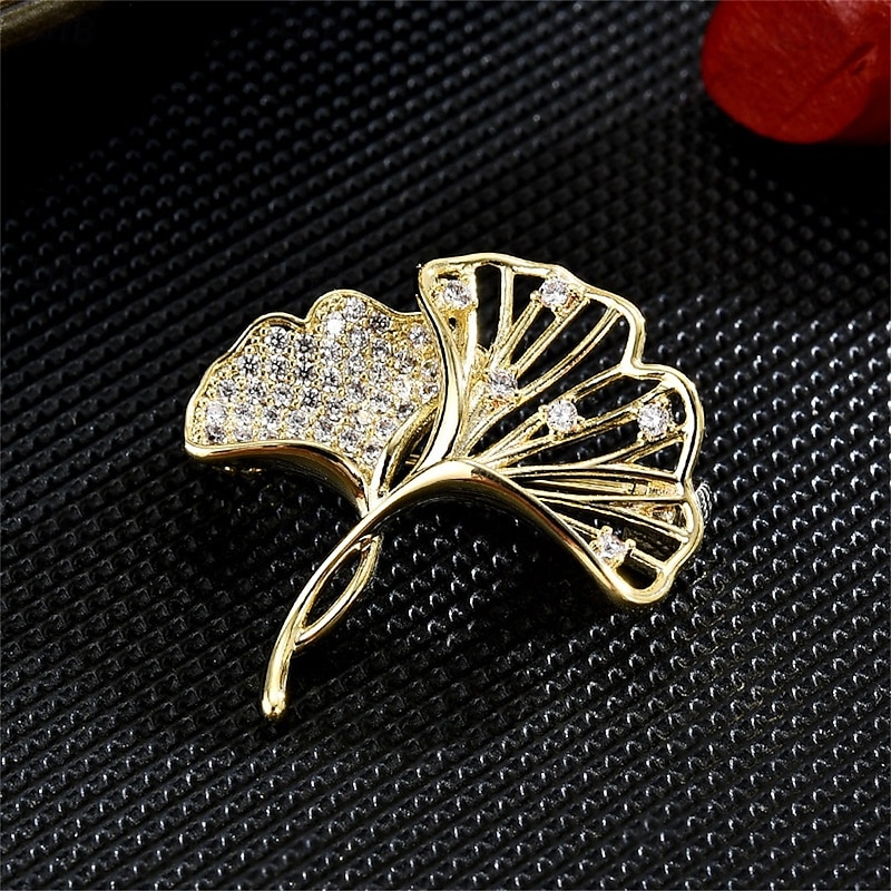 Brooches Vintage Style Leaf Elegant Fashion Simple Brooch Jewelry Gold For Wedding Party Gift Engagement Prom Festival4