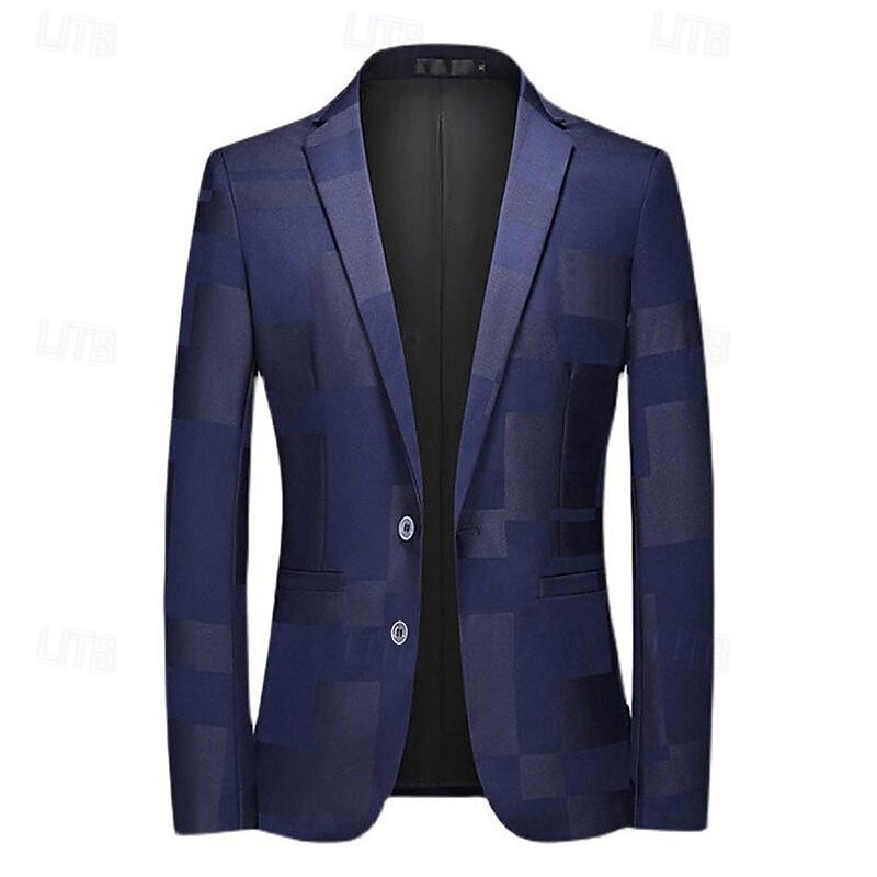 Men's Plaid Long Sleeve Turndown Vintage Business Work Wear to work Going out Buttons Print3