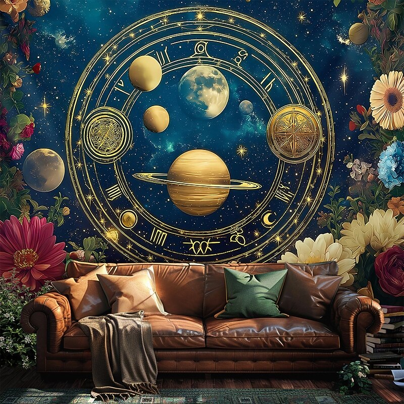 Tapestry Blanket Wall Hangings Moon Sun Galaxy Space Bohemian Mystic Bedroom Living Room Dorm Home Decor3
