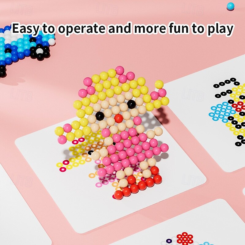 6000 Fuse Beads Kit - 30 Colors,  Home School Arts and Crafts Supplies for Kids, Toys Set, Art Decorations for Room, Gifts for Girls and Boys Age 5+3