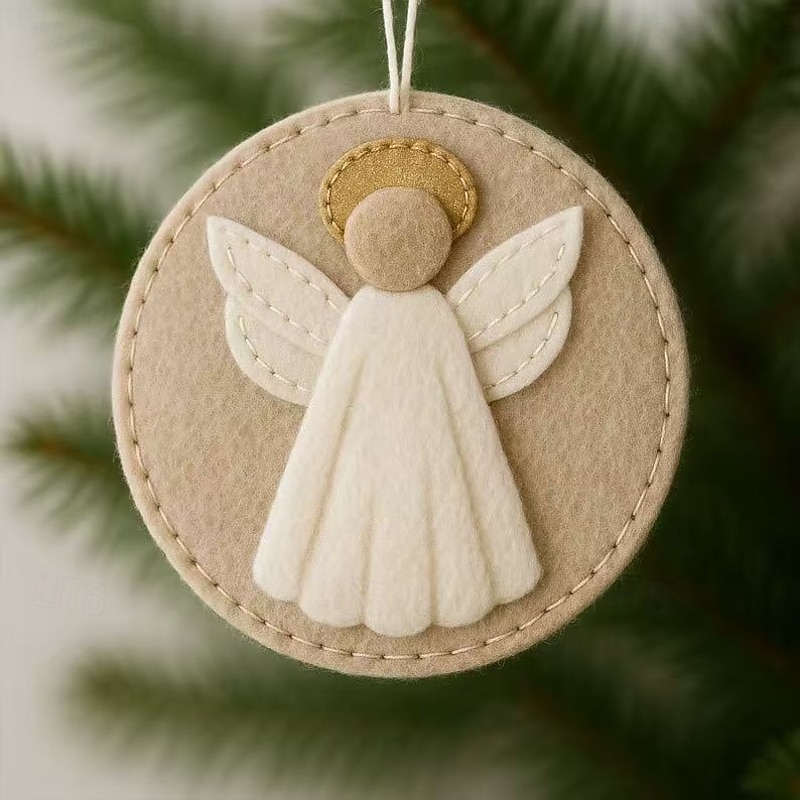 Christmas Handmade Felt Ornament Nativity Scene Decoration Jesus Birth Hanging Craft, Holiday Tree Decor, Gift Hanging Decoration3