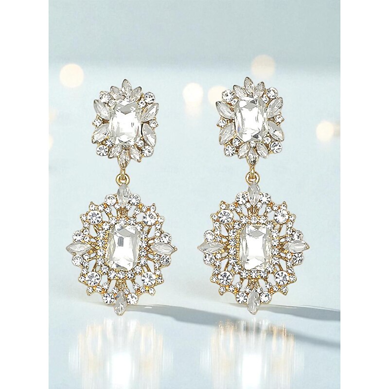 Women's Large Crystal Drop Earrings - Sparkling Statement Jewelry for Party Outfits, Weddings & Evening Glamour4