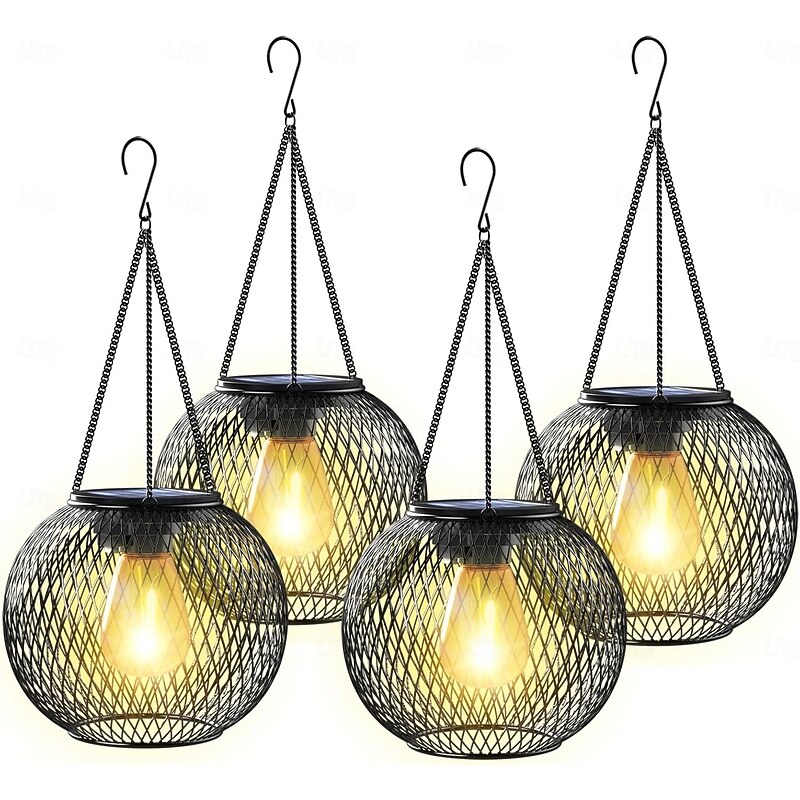 Halloween Outdoor Decorations, Solar Pumpkin Lights for Porch, Yard & Garden, Fall Orange LED Hanging Lanterns, Light Up Illuminated Pumpkins, Cute Solar Powered Decor for Outside3