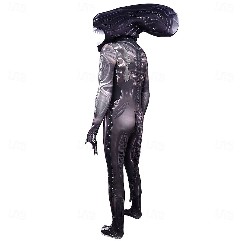 Alien Xenomorph Mask Costume Bodysuits Horror Scary Costume Movie Cosplay for Men's Adults Halloween Carnival Performance Party3