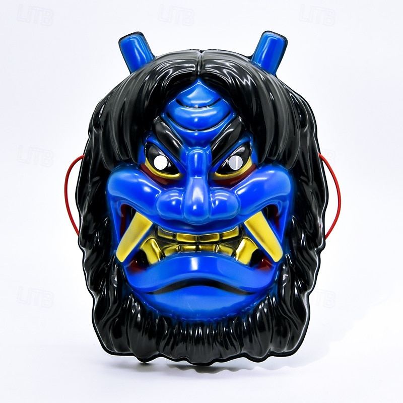 Samurai Demon Halloween Mask Japanese Oni Mask Horror Scary Full Face Adults' Unisex Halloween Carnival Easy Halloween Costumes Dress Up3
