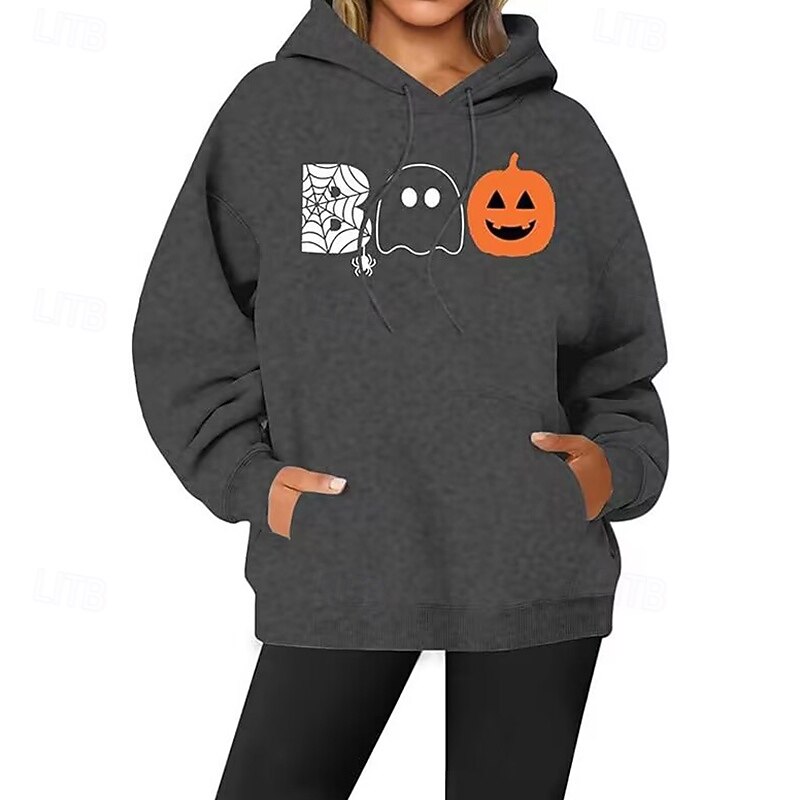 Women's Lounge Hoodie Pullover Sweatshirt with Pockets Long Sleeve Top Athleisure Graphic Fashion Gym Running Fitness Sportswear Activewear Black Blue Dark Gray3