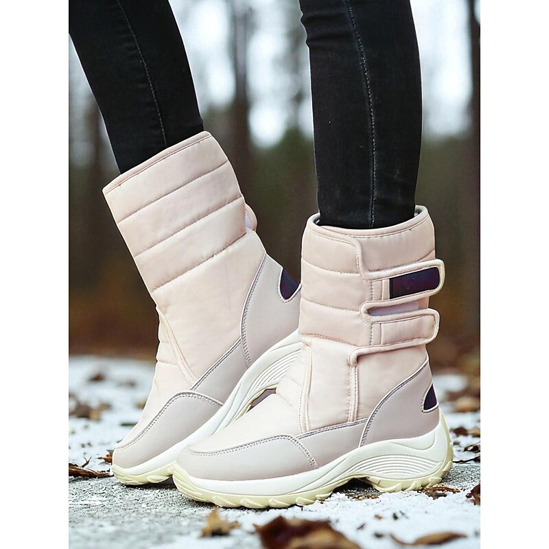 Women's Waterproof Boots with Velcro Strap, Insulated and Comfortable Winter Snow Boots for Snowy Weather, Outdoor Sports and Hiking4