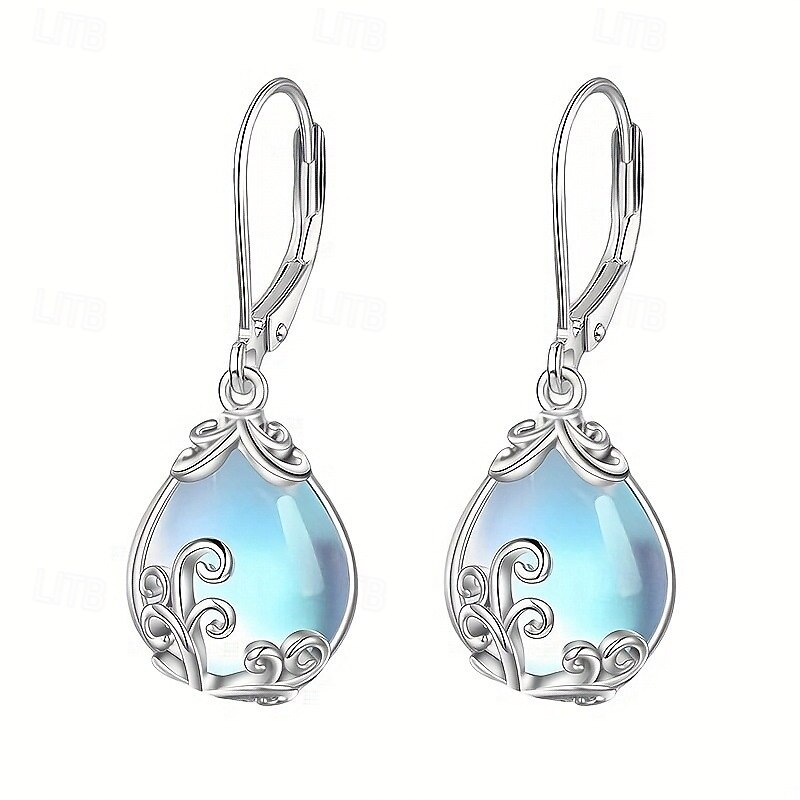 1 Pair Drop Earrings For Women's Street Date Beach Alloy Pear Cut