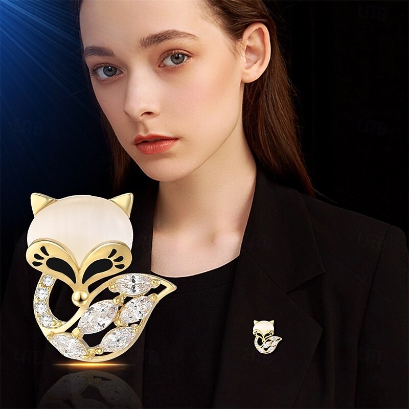 Brooches Classic Animal Elegant Fashion Simple Brooch Jewelry Gold For Wedding Party Gift Engagement Prom Festival4