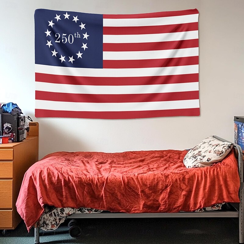 Custom 250th Anniversary American Flag with Photo Personalized Tapestry Poster Design Your Image For Decor Clubs Concerts Bars Dorms Living Rooms Bedrooms3