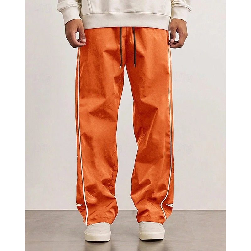 Men's Trousers Tech Pants Casual Pants Drawstring Pocket Elastic Waist Star Comfort Sports Outdoor Daily Fashion Casual Black Navy Blue Micro-elastic4