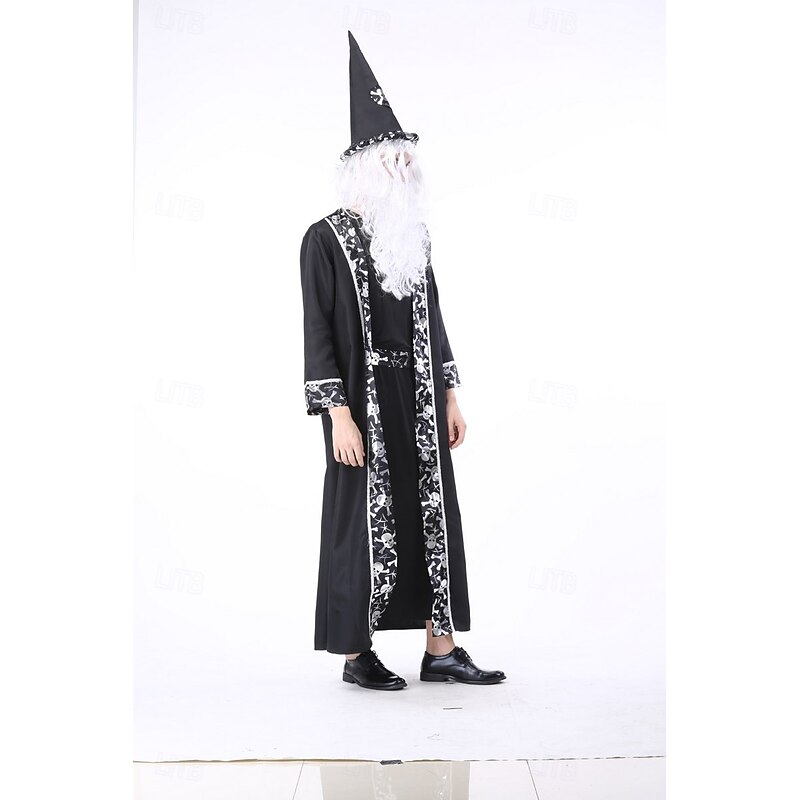 Wizard Halloween Outfits Fancy Costume Cosplay Adults' Men's Halloween Carnival Performance Party Easy Halloween Costumes Dress Up3