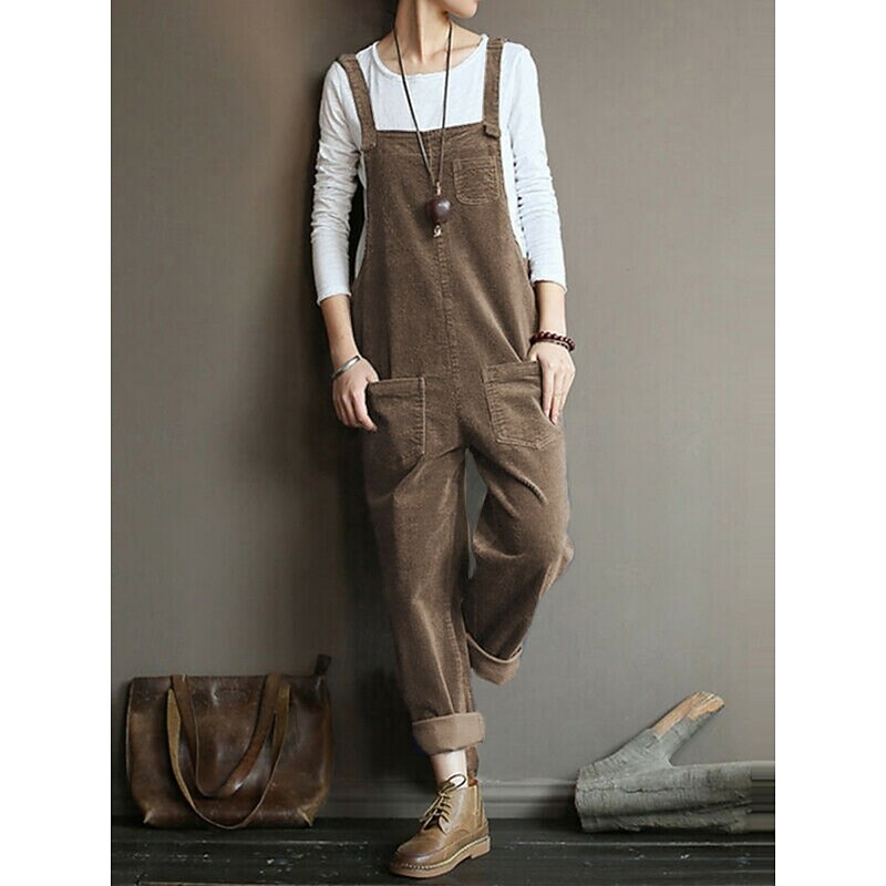 Women's Normal Overall Active Solid Color Sleeveless Pocket Vacation Daily Regular Fit Black Navy Blue Royal Blue Spring4