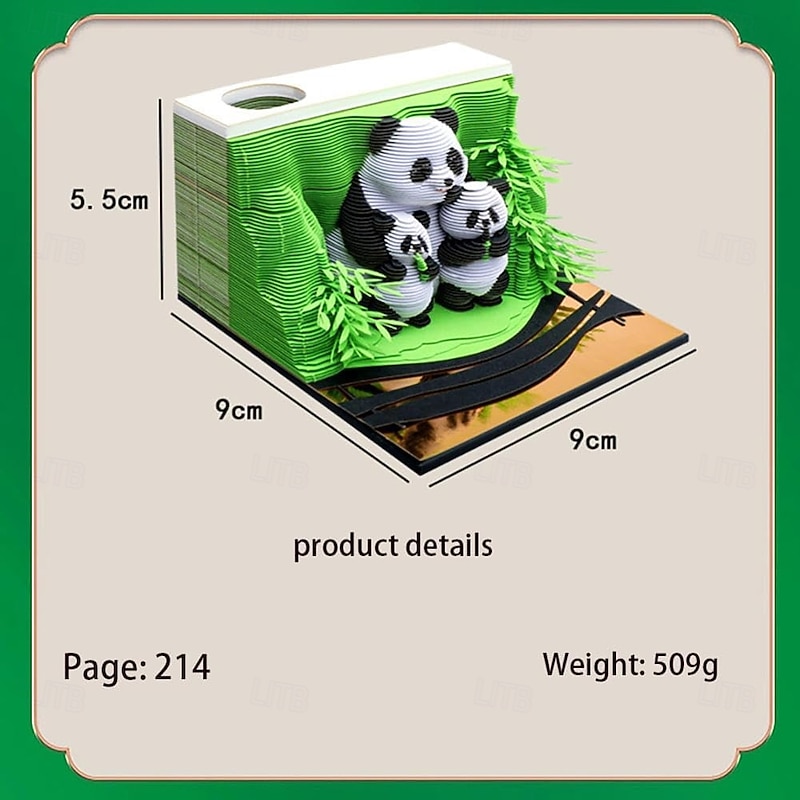 3D Calendar 2026, Creative Desk Time Piece Calendar, 3D Memo Pad Calendar 2026, Desk Calendar, Art Calendar Sculpture, DIY Paper Carving Art Sticky Note Desktop Decoration Gift3