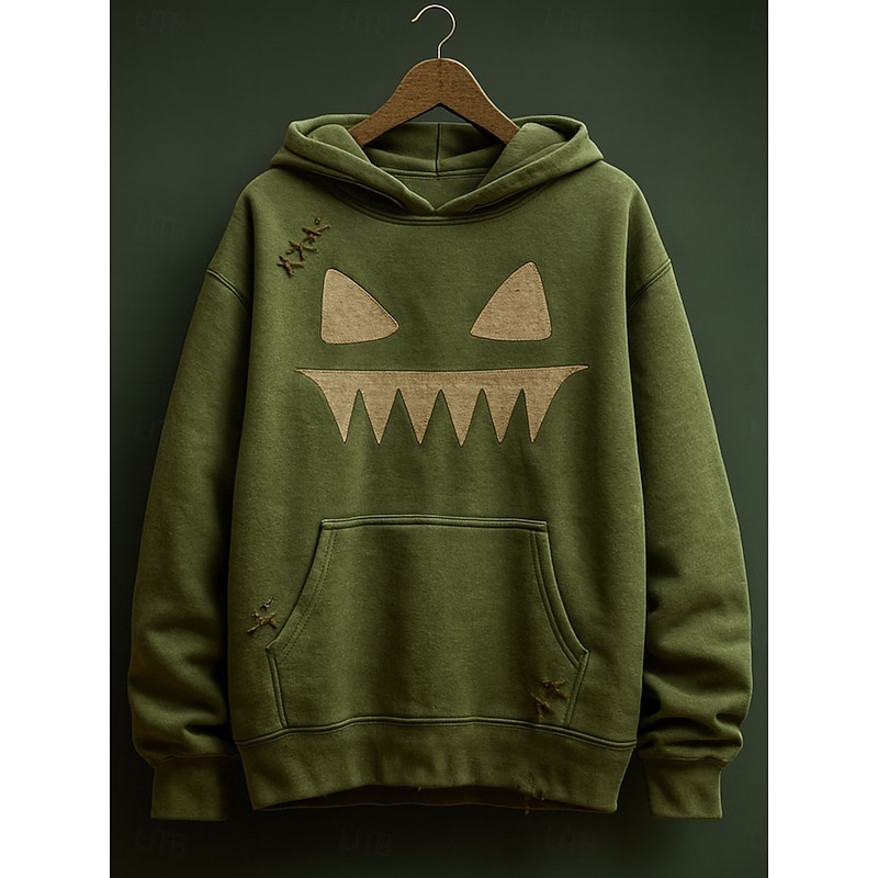 Women's Pullover Hoodie Sweatshirt Graphic Pumpkin Casual Long Sleeve Hooded Regular Tops Party Evening Wear Street Dailywear Green Spring Fall Winter