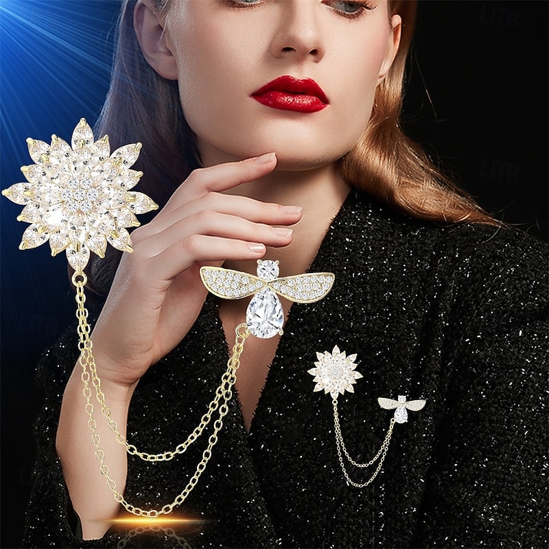 Brooches Classic Retro Geometrical Animal Elegant Fashion Personalized Simple Brooch Jewelry Silver Gold For Wedding Party Gift Engagement Prom Festival3