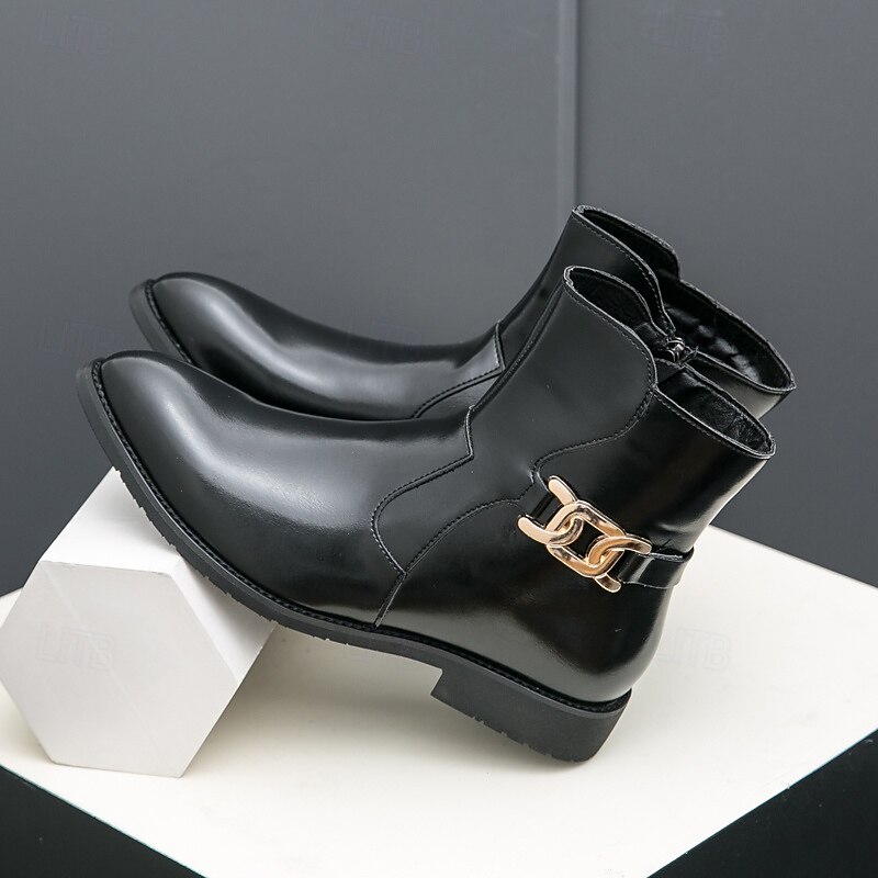 Men's Black Faux Leather Ankle Boots with Lace-Up Design, Chic and Comfortable for Business Meetings, Dressy Casual and Nightlife3