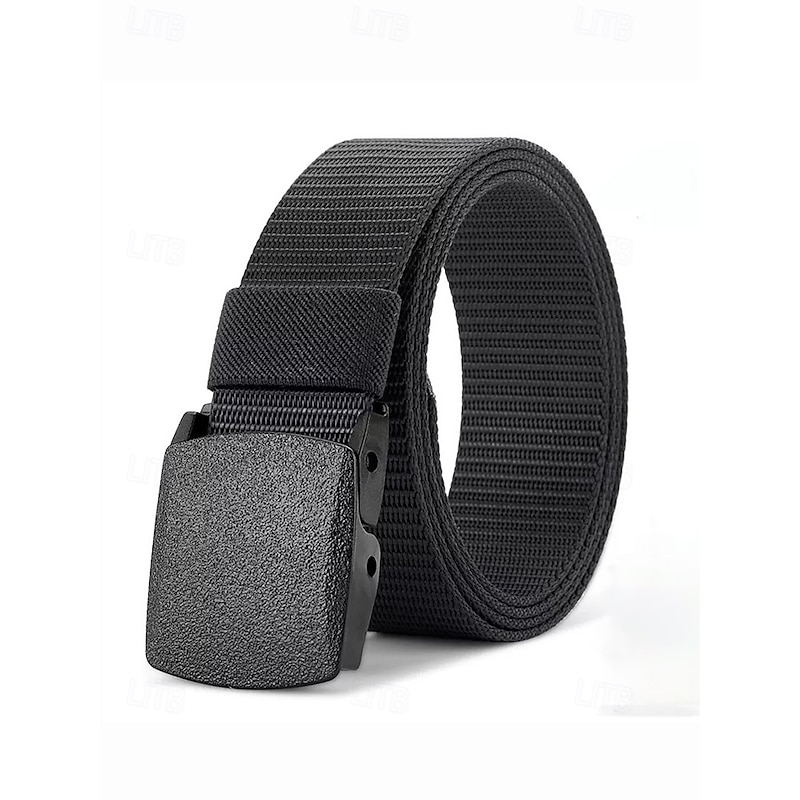 Men's Nylon Tactical Belt – Adjustable Lightweight Military Style Webbing Belt with Durable Buckle for Outdoor, Work and Casual Wear4
