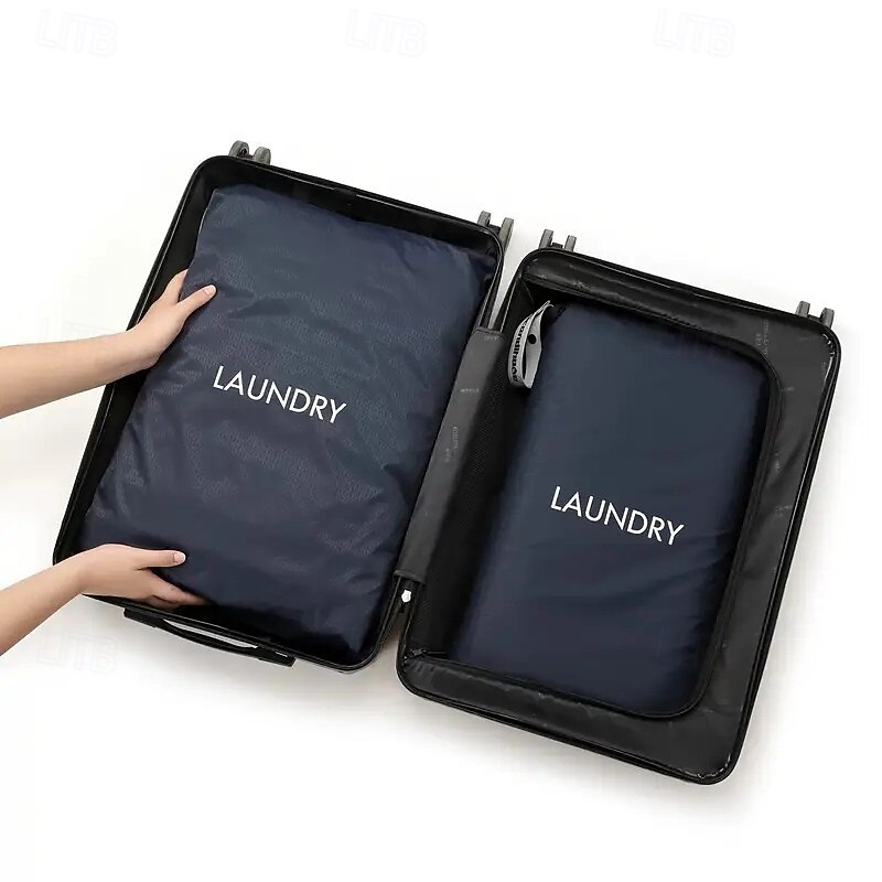 Large Travel Laundry Bag Machine Washable Dirty Clothes Storage Bag Holds Four Loads Fits Laundry Basket or Trash Can Essential Travel Organizer4