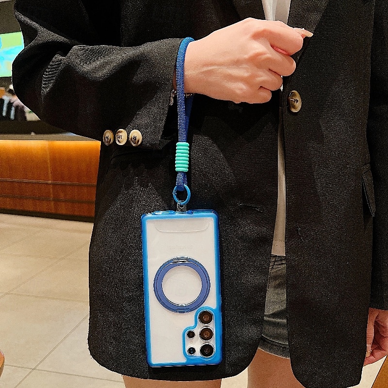 Phone Case For Samsung Galaxy S25 S25 Ultra Plus S25 Edge S24 Plus S24 Back Cover with Lanyard Support Wireless Charging Kickstand Retro TPU Acrylic4