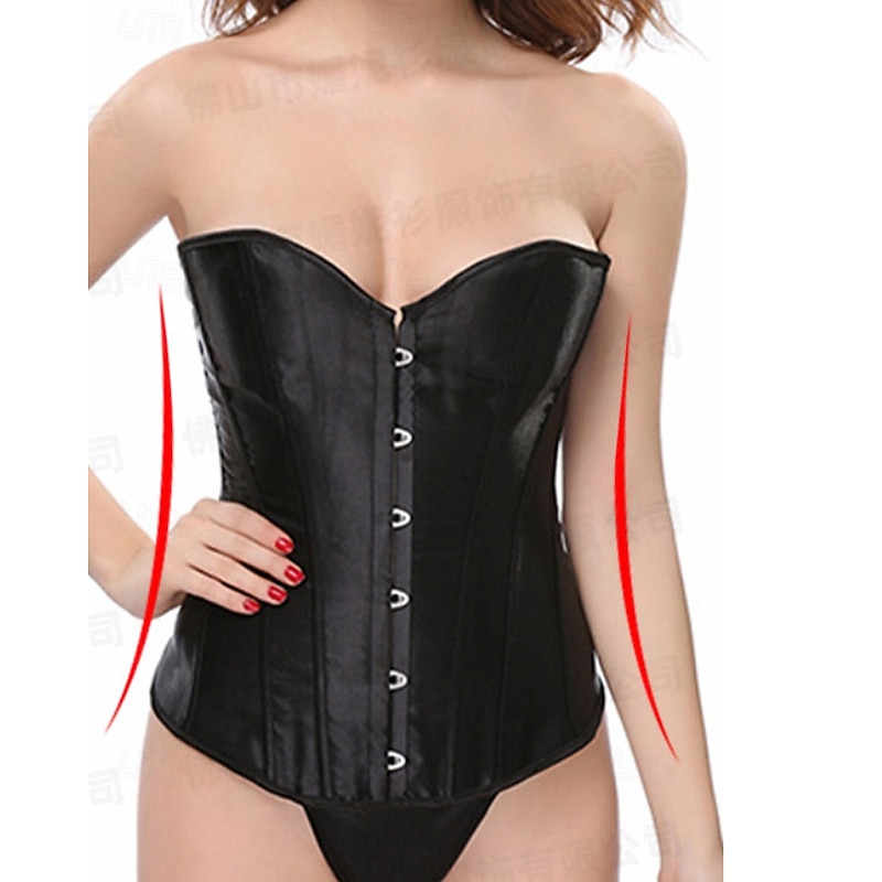 Women's Corset Shapewear Waist Cincher Shapewear Sexy Corset Fashion Sexy Pure Color Irregular Hem Backless Vacation Street Date Sleeveless Cold Shoulder Black White Spring Fall Tailored Fit3