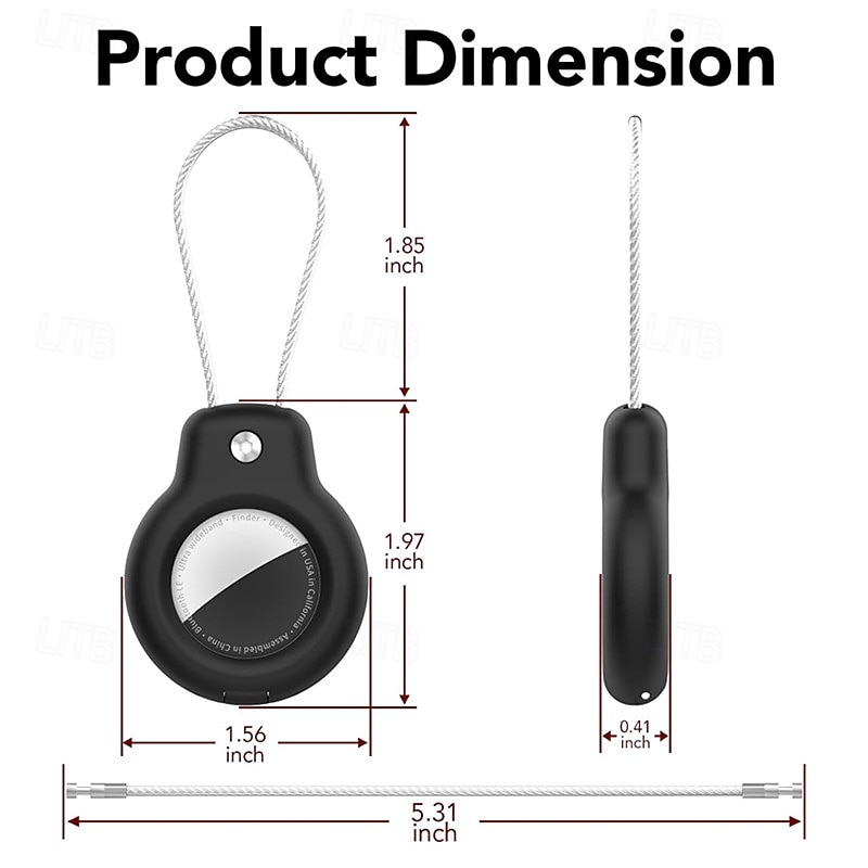 4 Packs For Apple Airtag Safety Lock Protector Case Secure Holder with Lanyard Keychain Anti Lost Protective Cover For Apple Airtag2