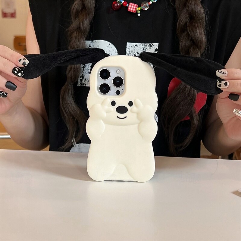 Phone Case For iPhone 16 15 14 Pro Max Plus 13 Pro Max Back Cover Shockproof Rabbit Silicone3