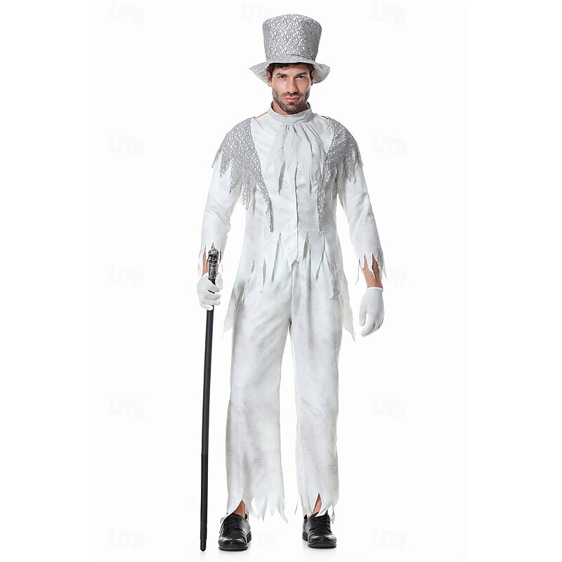 Zombie Halloween Outfits Fancy Costume Horror Scary Cosplay Adults' Men's Halloween Carnival Performance Party Easy Halloween Costumes Dress Up - Main Image