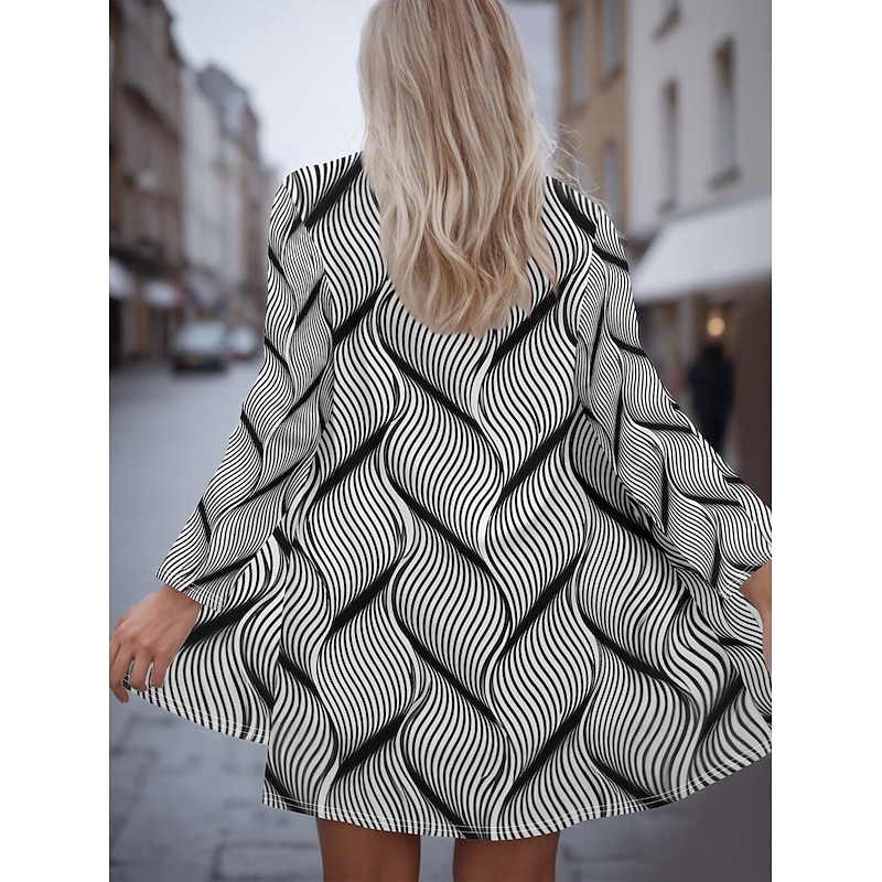 Women's Winter Coat Trench Coat Lightweight Comfortable Print Open Front Vintage Fashion Casual Geometric Vacation Casual Long Collarless Regular Fit Long Sleeve Outerwear Gray Spring Fall