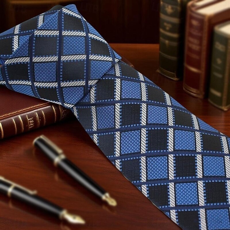 Men's Ties Classic Plaid / Striped / Chevron / Round Formal Evening Date Party & Evening